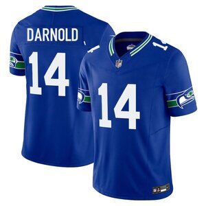 Mens Youths Optional For Sam Darnold Royal Blue Vapor Stitched Jersey